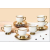 Creative Nordic Household Water Cup Gold Painting Ceramic Cup with Spoon Lid Set Hand Gift Light Luxury Ins Simple Mug