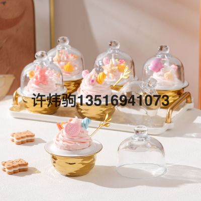 Dessert Series Afternoon Tea Dessert Plate Ice Cream Cup Suit Entry Lux Style Casual Fashion