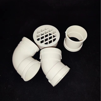 National Standard High Quality Home Decoration Bathroom Balcony Pvc Drainage Pipe Fittings 45 ° Elbow to Water Pipe Fittings