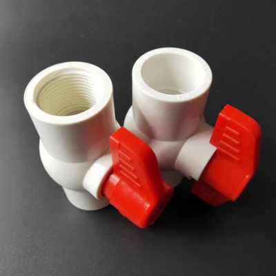 Gray Upvc Water Valve Switch Connector Water Supply Pipe Fitting Joints Accessories Boutique Connector