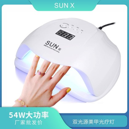 cross-border exclusive 54w nail lamp baking lamp sun x-ray therapy machine led lamp beads intelligent induction nail dryer