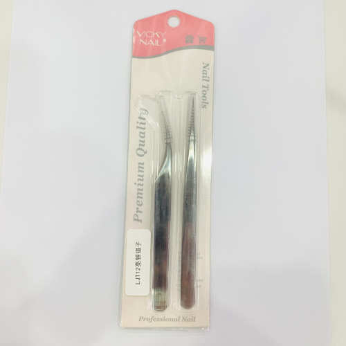 ljt12 bright silver tweezers straight tweezers dolphin tweezer nail rhinestone-sticking eyelash manicure implement