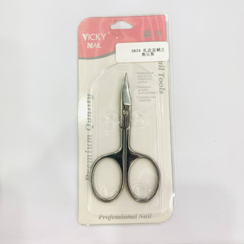 ck24 binding round handle triangle tip scissors eyebrow trimmer eyebrow trimming beauty scissors manicure implement
