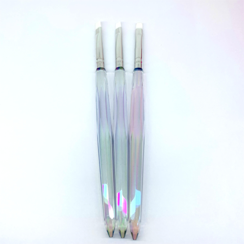 365 aurora transparent diamond rod 3-piece flat head round head uv pen set construction extension manicure brush