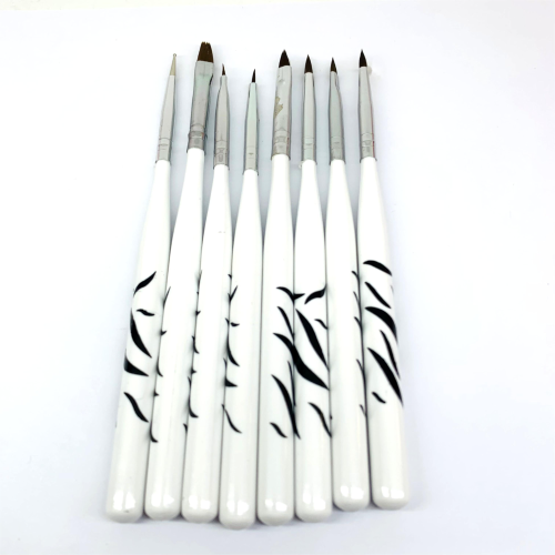 279 zebra stripes nail brush 8 pcs fluoresent marker crystal carving pen diamond pen flower drawing pull beads