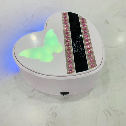 新款爱心贴钻美甲灯大功率288W指甲烤灯蝴蝶样式智能感应