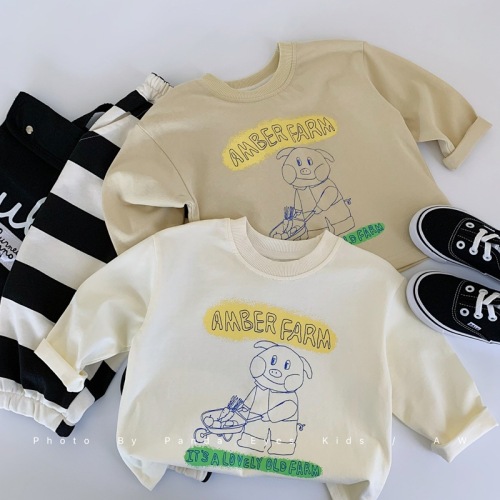 男童长袖t恤2025秋季新款童装儿童卡通上衣中小童韩系春秋打底衫