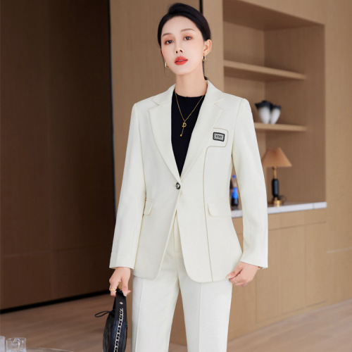 黑色西装外套女春秋2023新款修身显瘦正装工作服职业气质西服套装