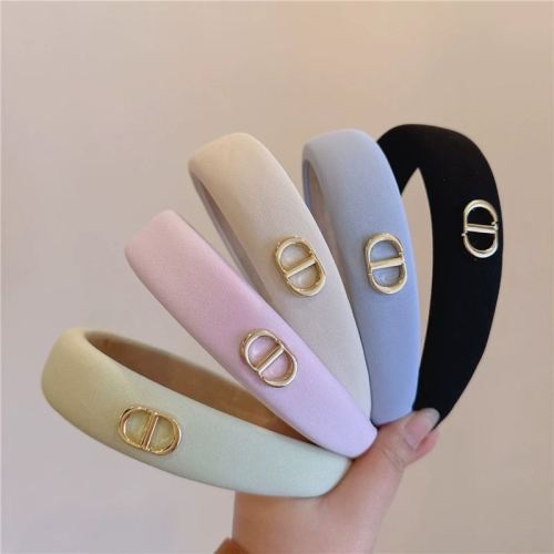 韩版小清新奶油色海绵发箍百搭洋气高颅顶气质网红发卡头箍发饰