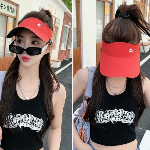 夏季女轻盈透气运动防晒空顶帽户外防紫外线太阳帽亲子沙滩遮阳帽