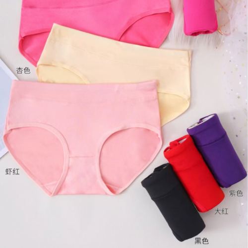 牛奶丝中腰女士内裤三角内裤亲肤透气宽松