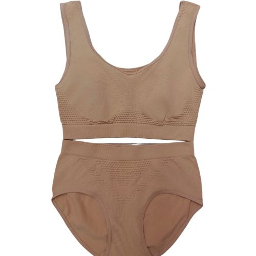 3d立体无缝内衣无钢圈文胸套装 中腰女士内裤三角裤 工厂定制