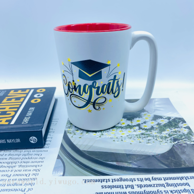 Gr974 Graduation Season Series Gift Ceramic Cup Novel Coffee Cup a