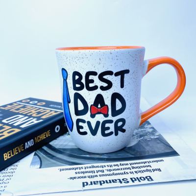 Da417 Father's Day Blessing Mug Holiday Blessing Ceramic Cup New Mixed Single Color Box Packaging