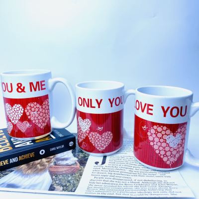 Lv427 Valentine's Day Series Ceramic Cup New Love Mug Single Color Box Packaging