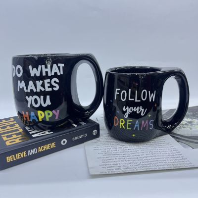 At010 Inspirational Ceramic Cup Blessing Mug Single Color Box Packaging New Packaging