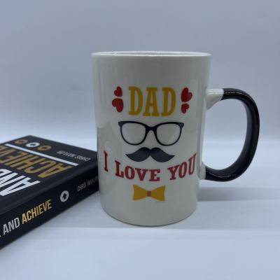 Father's Day Ceramic Cup New Blessing Festival Mug Single Color Box Packaging