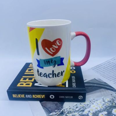 Teacher's Day Ceramic Cup New Mug Daily Water Cup Foreign Trade Milk Cup Coffee Cup