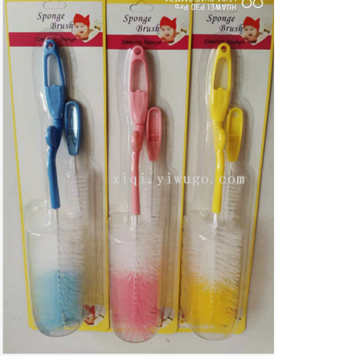 Paper Card Rotating Handle Baby Bottle Brush Set Bottle Brush Nipple Brush Set E-Commerce Supply RS-3665