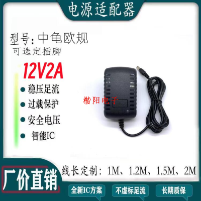 Factory Direct Sales 12v2a Power Adapter Camera LED Light with Switch Power Monitor Power Supply Charger
