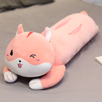 Cat Long Removable Washable Children Back Cushion Throw Sleeping Leg-Supporting Plush Toy Bedside Backrest Customization