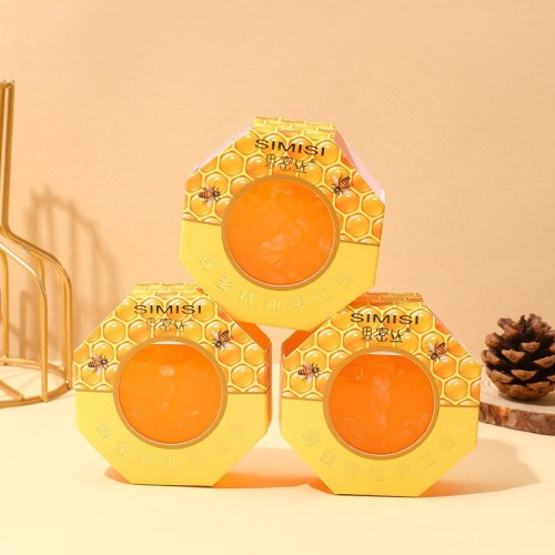 [simisi] honey propolis essential oil soap handmade soap cleaning and moisturizing 100g