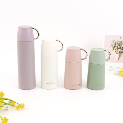 Women's Thermos Cup Large-Capacity Water Cup with Lid Portable and Simple Fresh Mori Creative Personalized Trend Ins Style Cup