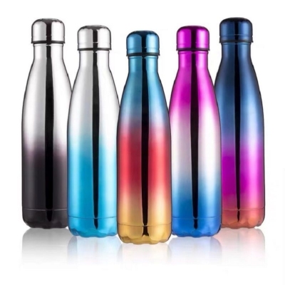 Outdoor Sports Vacuum Stainless Steel Vacuum Cup Electroplating Colorful Coke Cup Coke Bottle Travel Kettle Couple's Cups