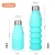 Sports Cup Soft Silicone Folding Sports Bottle Outdoor Portable Stainless Steel Cover Running Cup