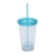 Double Plastic Straw Cup 16 Conical Cup with Lid Printing Can Be Set Color Can Be Set Water Cup