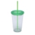 Double Plastic Straw Cup 16 Conical Cup with Lid Printing Can Be Set Color Can Be Set Water Cup