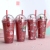 Micro Landscape Double Plastic Straw Cup Creative Glitter Summer Ice Glass Student Christmas Cup Gift Cup in Stock H