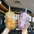 Large Diameter Straw Milk Tea Cup Large Capacity Double Layer Student Couple Glitter as Plastic Water Cup