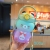 New Gradient Color Children's Straw Water Cup Portable Strap Plastic Water Cup Creative Cute Cute Cat Water Bottle H