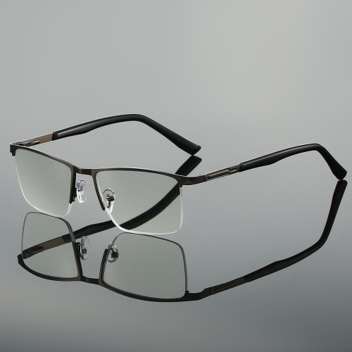 metal square spring leg elderly reading glasses factory wholesale cross-border reading glasses 2402 lightweight