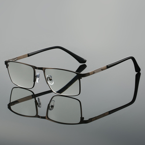 metal square spring leg elderly reading glasses factory wholesale cross-border reading glasses 2404 hd glasses