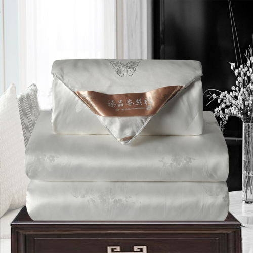 gift box order flower mulberry silk quilt thickened warm autumn and winter duvet insert single double quilt duvet insert meeting sale gift wholesale