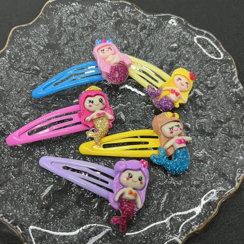 2024 children cute hairpin jewelry headdress hairpin mermaid princess doll candy bb clip factory wholesale