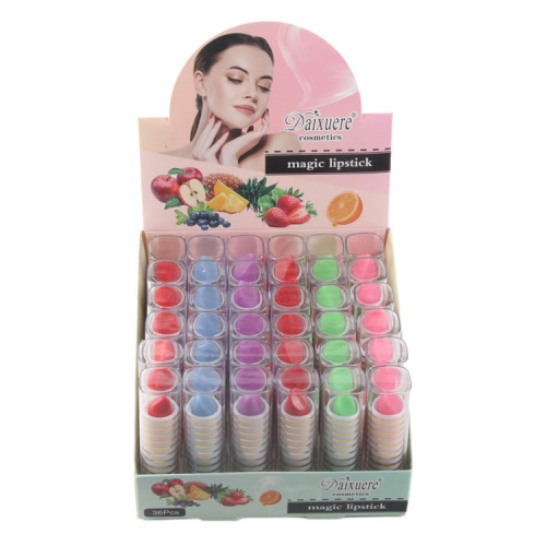 变色唇膏水果味不沾杯不掉色口红跨境专供保湿滋润现货