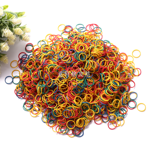 06 Four-Color Rubber Band High Temperature Resistant Rubber Band Wholesale Binding Rubber Ring office Daily Necessities