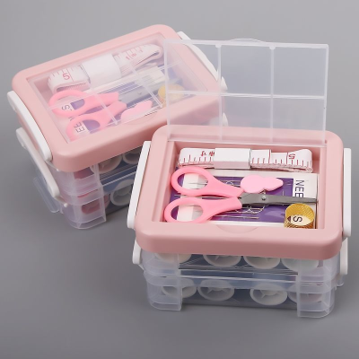 Three-Layer Sewing Kit Student Sewing Kit Nordic Style Sewing Kit Yiwu Small Commodity 2 Yuan Shop Wholesale