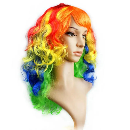2023 Hot Sale Women‘s Clothing Accessories for Rainbow Color Adult Party Wigs