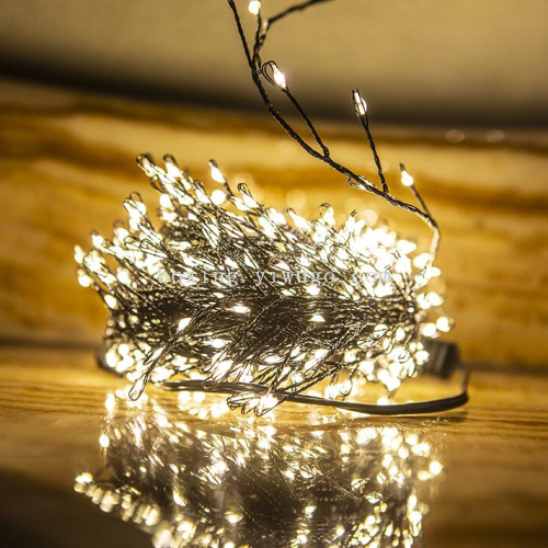 christmas lights decorative lamp led firecracker copper wire lamp lighting chain green wire christmas holiday dress up ambience light decorative lamp