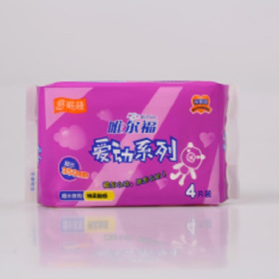 Weierfu sanitary napkins soft cotton 1 aunt towel bag 4 long night with 350mm