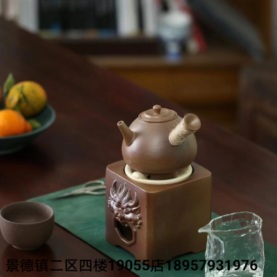 Jingdezhen Ceramic Pot Tea-Boiling Stove Set Afternoon Tea Cup Kitchen Supplies New