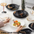 Jingdezhen Porcelain Hand Painted Tableware Japanese Style Tableware Binaural Disc Rectangular Plate Baking Tray