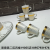Jingdezhen Ceramic Coffee Cup Sucrier Nut Box Dim Sum Plate Fruit Plate with Lid Candy Box Kitchen Supplies