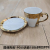 Jingdezhen Coffee Cup Set 6 Cups 6 Plates Coffee Set Set Ceramic Cup Gold-Plated Coffee Cup
