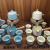Jingdezhen Ru Ware Lazy Automatic Tea Set Ge Kiln Gift Teaware Big Collection Teapot Set