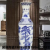 Hand-Painted Floor Large Vase Hand-Drawn Blank Making Hand-Painted Town Vase Decorative Flower Vase Hallway Floor
